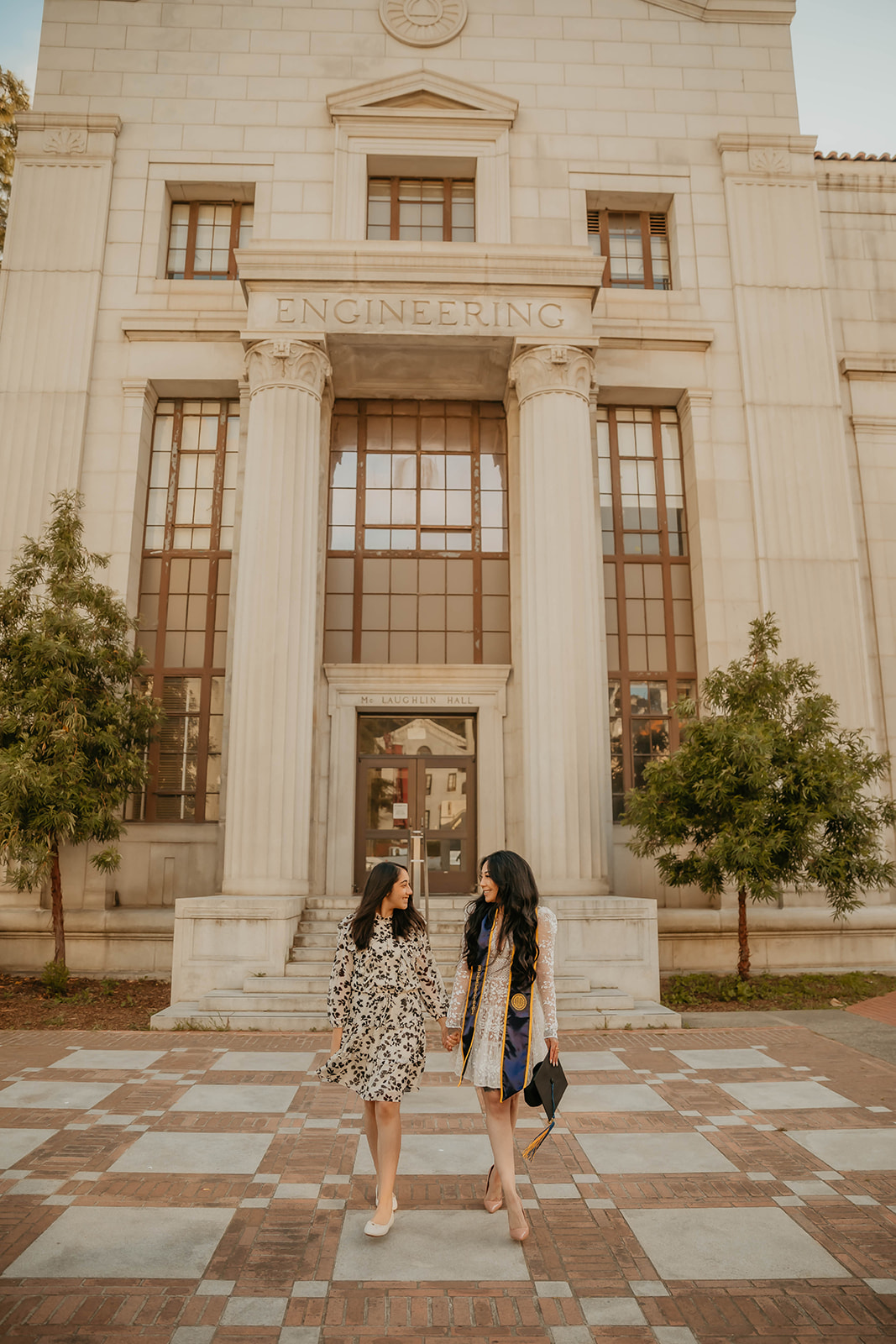 Desmie and I standing in front of UC Berkeley's engineering building.