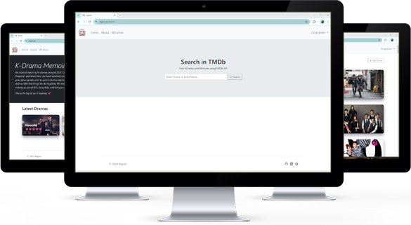 Multiple views of the Aigoo! app.