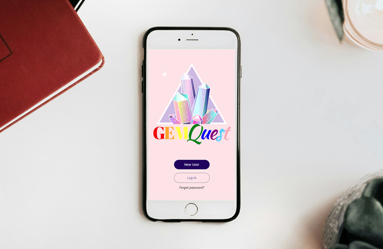 Mobile view of GemQuest app